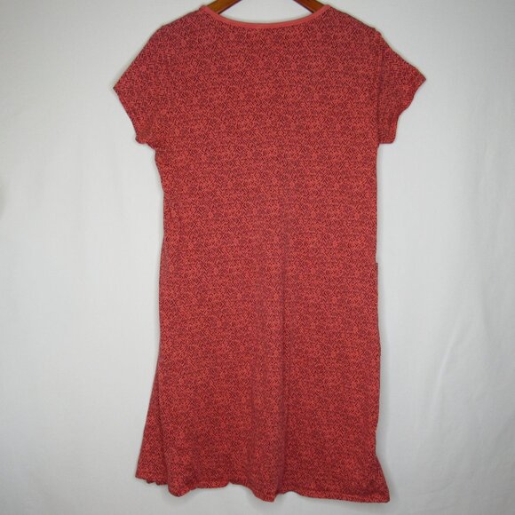 Toad & Co Salmon Pink Marley Short Sleeve V-Neck Shirt Dress Women's XL Xlarge - Picture 8 of 9